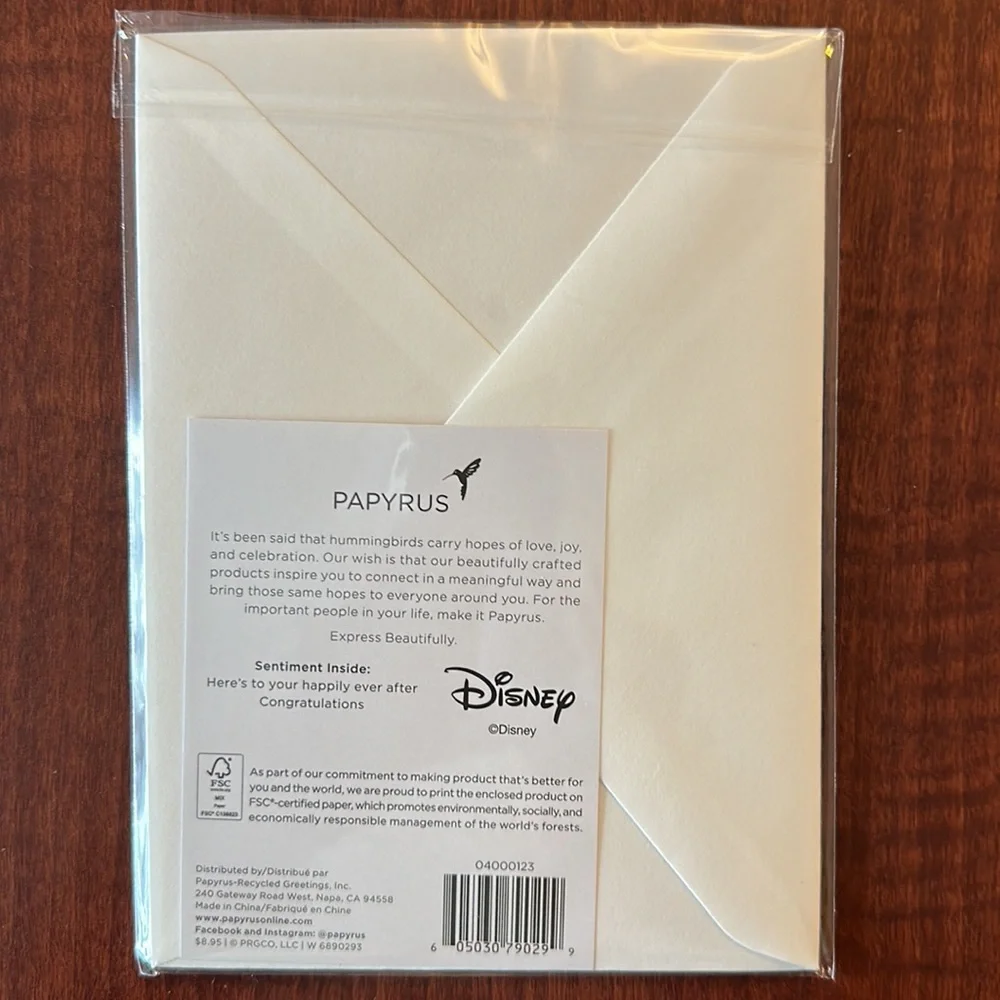 Papyrus Disney’s Cinderella’s Castle & Cinderella’s Carriage Wedding Cards